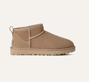 NEW UGG women's classic ultra mini booties in sand